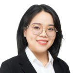 Retrato ilustrativo de una mujer con gafas y americana